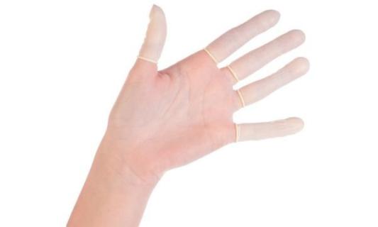 franz mensch Latex-Fingerlinge HYGO STAR, L, weiß (6495055)