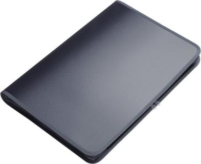 Transparent-Portfolio, A3, grau, Folie matt, mit Textil-Reißverschluss