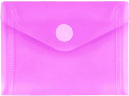 PP-Umschlag A7quer rot transparent