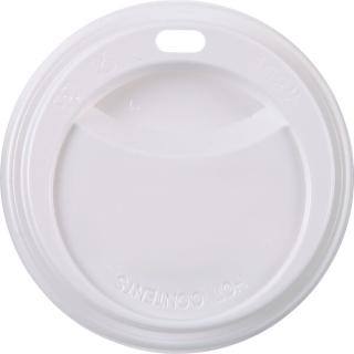 Deckel für Pappbecher, mit Öffnung, PS Ø 90 mm, weiß