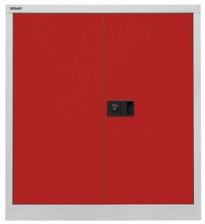 BISLEY Stahlschrank Universal E402A01506 lichtgrau, kardinalrot 91,4 x 40,0 x 100,0 cm