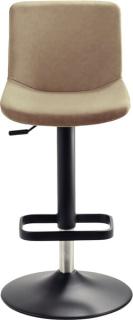 Bar/Tresenhocker 1235G Gestell schwarz beige gepolsterte Sitzschale