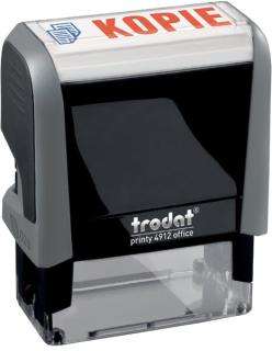 Stempel Printy Motiv/Text KOPIE Abdruck: blau/rot 46x17mm