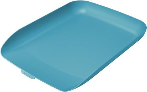 Briefkorb Cosy, blau, große Frontöffnung, inkl. Stapelelement rot,