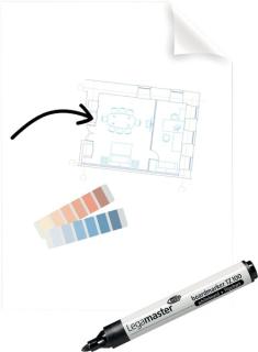 Magic-Chart Clearboard, transparent Rollenbreite 60 cm, perforiert nach