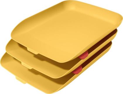 Briefkorb Cosy, 3er Set, gelb Frontöffnung, 3 Briefkörbe +