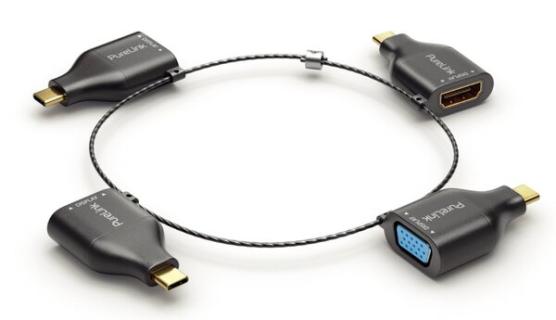 Adapterring, 4 x USB-C > VGA/HDMI/ miniDP/DP