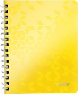 Collegeblock WOW A4, PP-Einband liniert, gelb, spiralgebunden