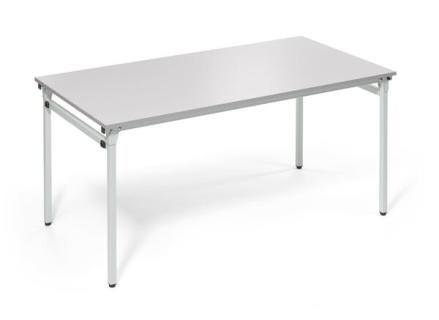Klapptisch, 1600 x 800, lichtgrau/lichtgrau, 4 Fuß