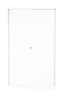 Schiebetürenschrank ECO, 3 Fachböden 4 Ordnerhöhen, verkehrsweiß