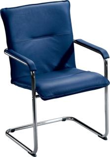 Besucherschwinger mit Chromgestell mit Komfortpolsterung,