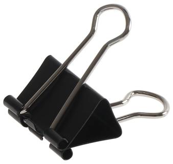 Büroring Foldbackklammern, schwarz, vernickelt 25mm lang