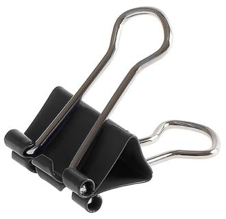 Büroring Foldbackklammern, schwarz, vernickelt 19mm lang