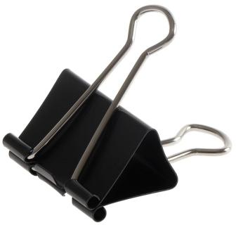 Büroring Foldbackklammern, schwarz, vernickelt 41mm lang