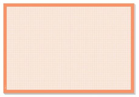 Papier-Schreibunterlage, Graph 80g millimeterkariert, weiß/orange