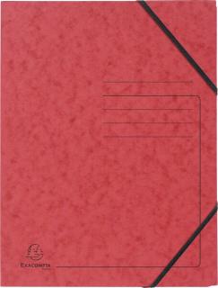 Eckspanner mit Gummizug, A4, rot ohne Klappen - Colorspan