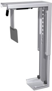 CPU-Halter f. Flex 78-220x122x307-532 silber, Montage unter der Tischplatte