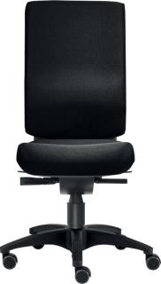 Bürodrehstuhl Cube M, ohne Armlehen Hartbodenrollen, schwarz, bis 120 kg