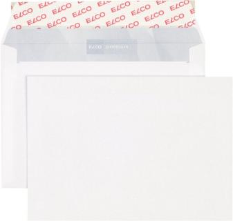 Briefumschlag hochweiss mit grauem Innendruck, C6, 100 g, Haftklebung.