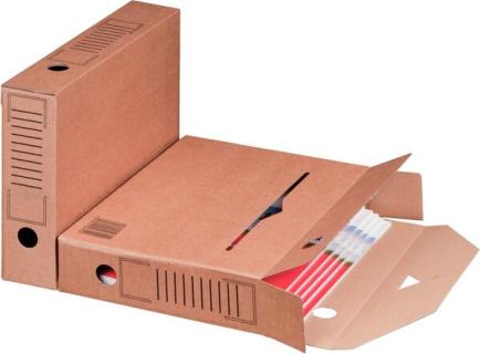 Archiv-Ablagebox braun Innenmaß: 315x65x233 Außenmaß: 320x67x242