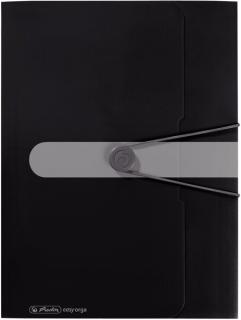 Gummizugmappe PP A4 schwarz opak 