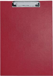 Schreibplatte A4 weinrot Spezialklammer mit Hängeöse
