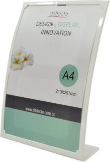 Tischaufsteller bogenförmig A4, weiß 