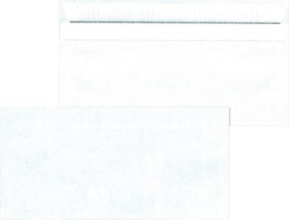 Briefumschlag DL ohne Fenster, SK,ws Blickdicht, Sicherheitsschlitz und