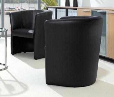 Clubsessel Echtleder schwarz Elegant, bequem und einladend