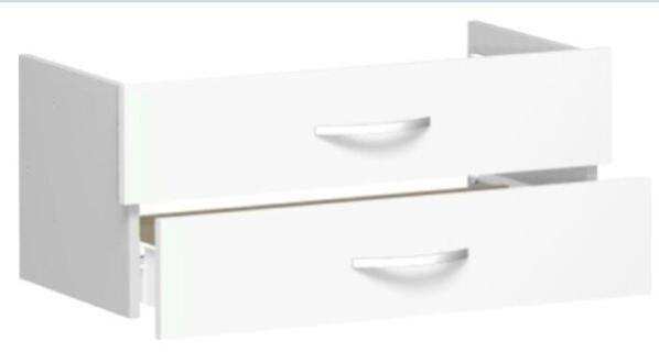Schubkasteneinsatz 1 OH weiß für Korpusbreite 80 cm, Flex