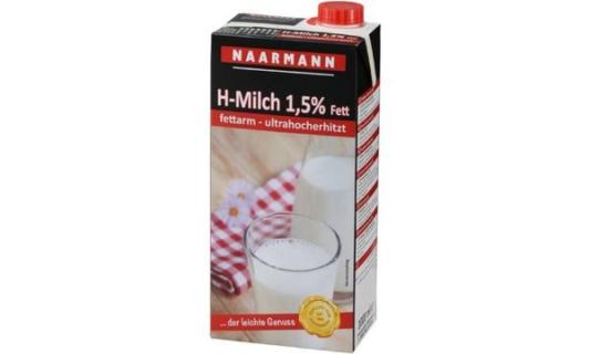 NAARMANN Milch Haltbare fettarme Mi lch - 1,5 %, 1 Liter (9540051)