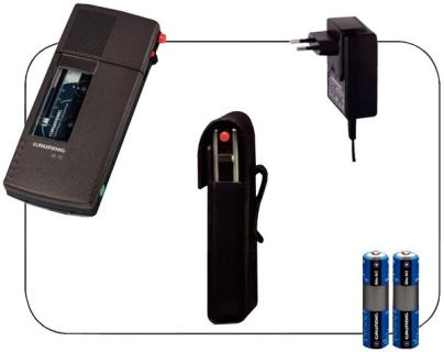 Handdiktiergeräteset Sh 10 inkl. Akku, Netz-/Ladegerät und Tasche