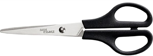 Dahle Papierschere 16cm, schwarzer ergonomischer Kunststoffgriff