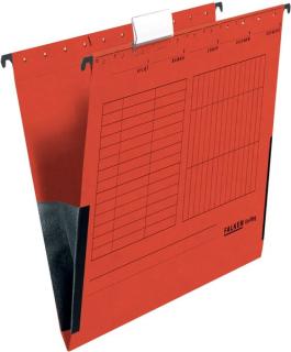 Hängetasche UniReg, rot 230g/m²-Kraftkarton, mit Leinenfröschen