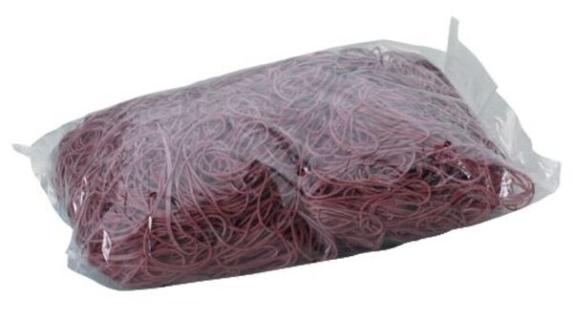 Gummibänder, rot, 100 x 5mm, 1000g 