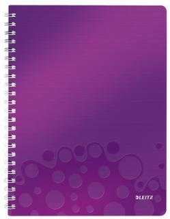 Collegeblock WOW A4 PP-Einband kariert, violett metallic