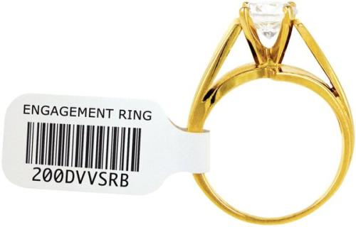 Folienetiketten für Schmuck und Kabel, Maße 11mm x 52mm