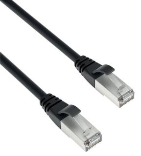 Patchkabel CAT 6A S/FTP, 0,5m, schwarz