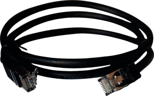 Patchkabel CAT 6A S/FTP, 1m, schwarz