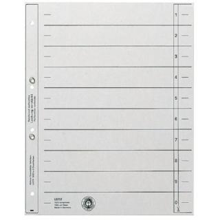 Trennblätter Karton A4 grau Lochung geöst