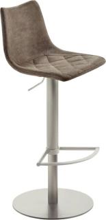 Bar-/Tresenhocker 1375, Gestell Edel- stahl gebürstet,gepolsterte Sitzschale