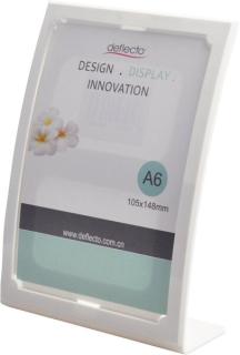 Tischaufsteller bogenförmig A6, weiß 