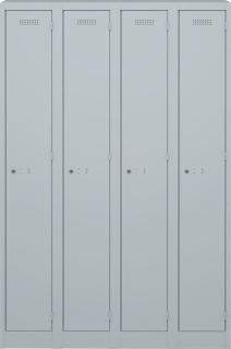 BISLEY Spind lichtgrau PL30501Q1, 4 Schließfächer 120,0 x 50,0 x 180,0 cm