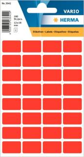 Etikett 12x19mm Vielzweck rot 160Et 1Pack