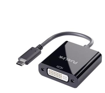 Adapter USB-C auf DVI, schwarz 0,10 m, iSerie, WUXGA/1920x1200,
