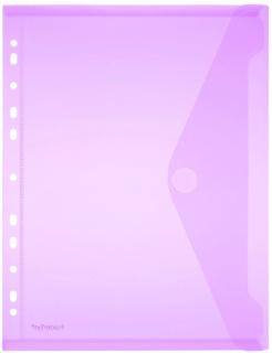 PP-Umschlag A4, Lochrand rot transparent