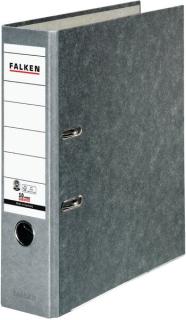 Ordner Wolkenmarmor A4 80mm grau, farbiger Rücken, Recycling