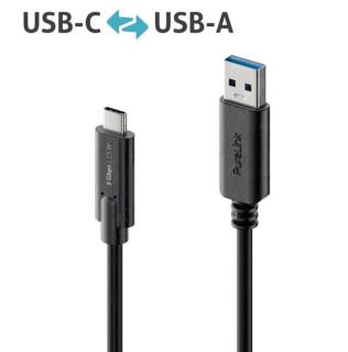 USB-C-Kabel auf USB-A, 3.1, Gen 1, schwarz, 0,50 m, iSerie,