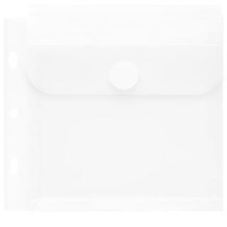 CD-Hülle, Abheftung+Dehnfalte 20 mm klar transparent, Klettverschluss