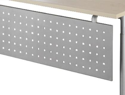 Knieraumblende 1600 für Schreibtisch Flex, silber, gelocht